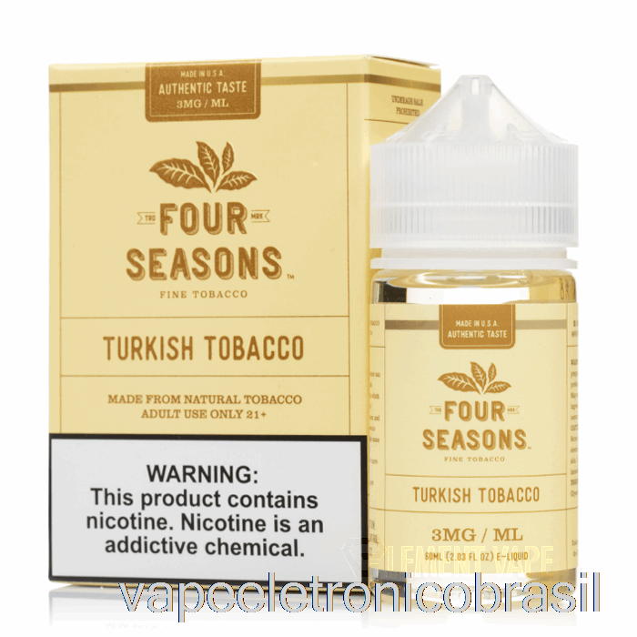 Vape Eletronico Tabaco Turco - Quatro Estações - 60ml 18mg